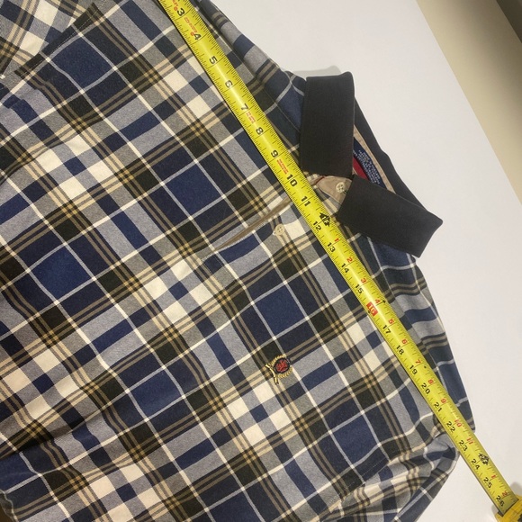 🎉2/$30 Tommy Hilfiger Vintage Plaid LongSleeve Polo Shirt Men's Large Pullover - Picture 12 of 14